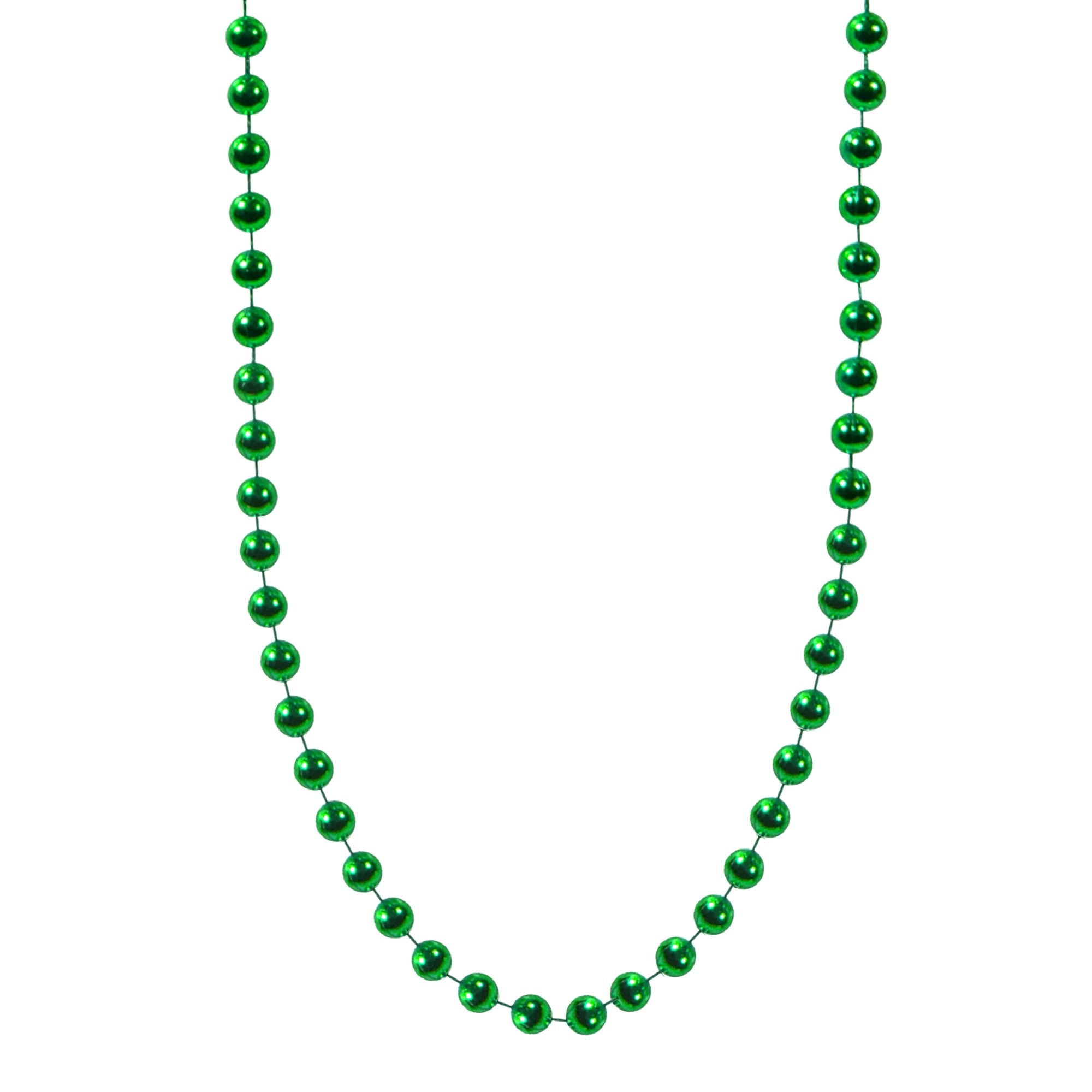 Green Metallic Beaded Necklace 2