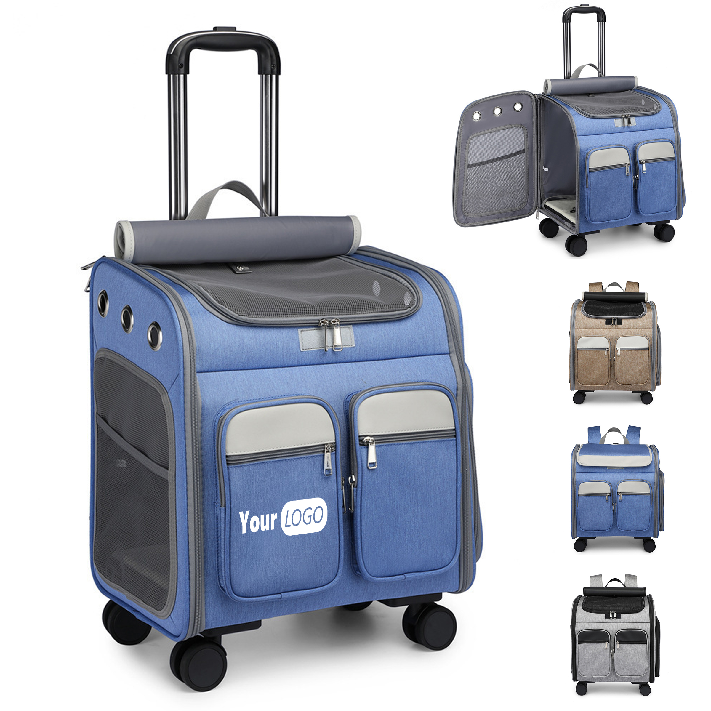 Nylon Large Capacity Pet Swivel Wheel Luggage 3