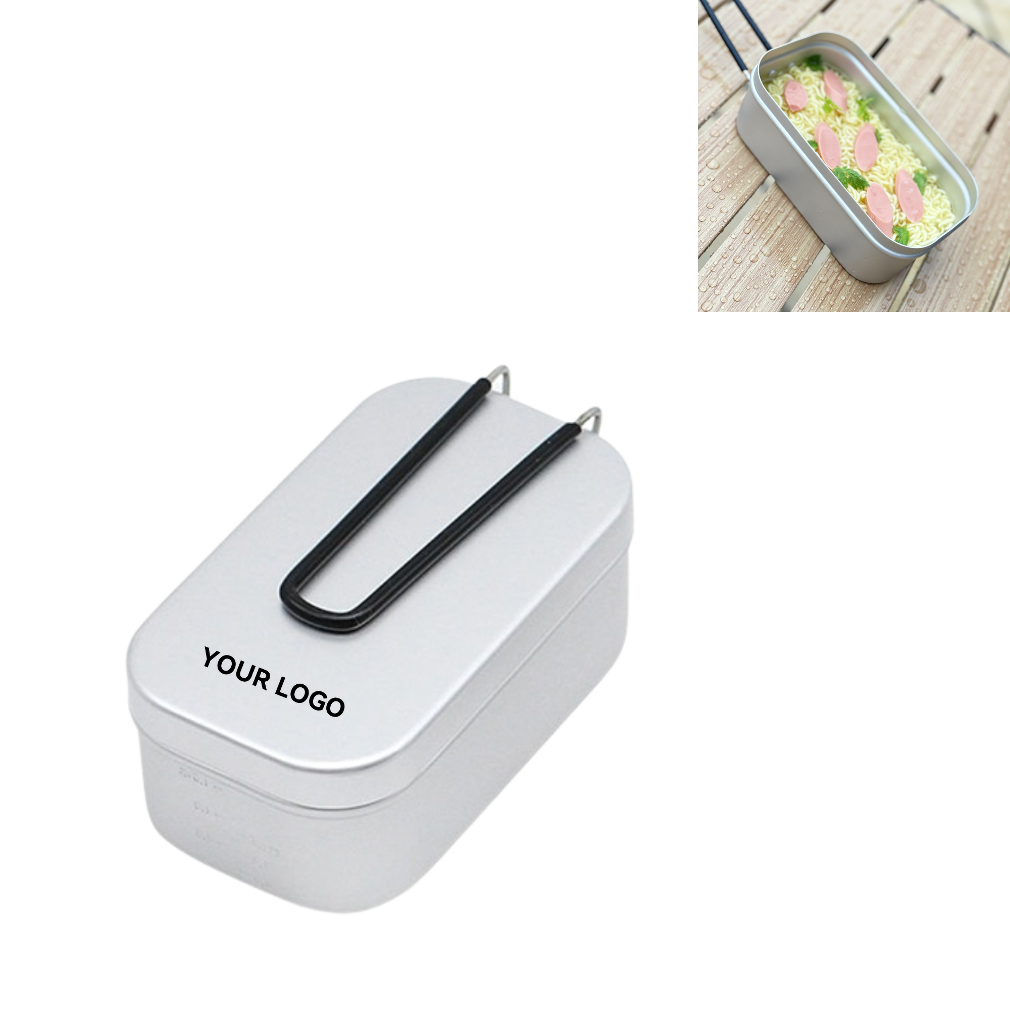 Portable Aluminum Camping Lunch Container 2