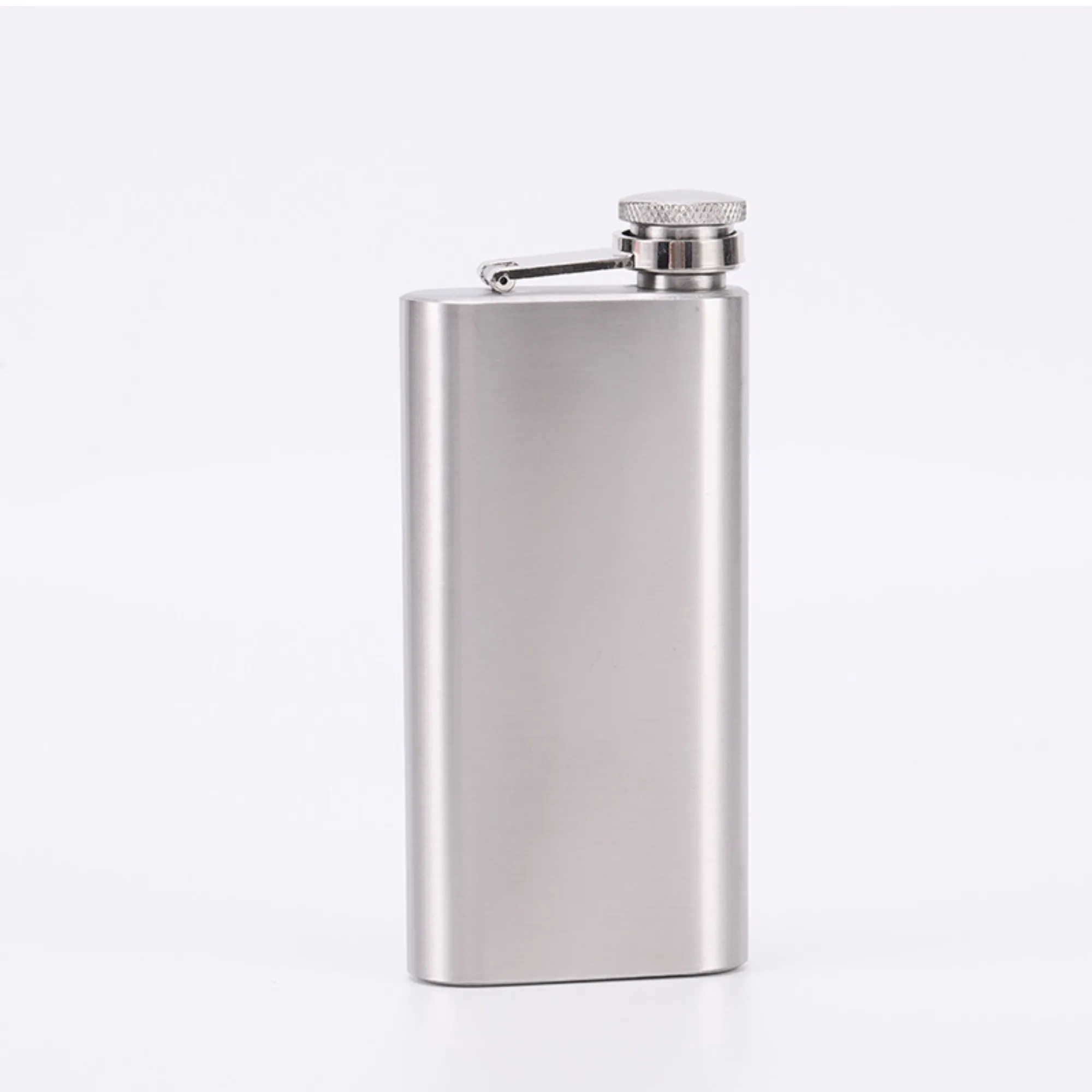 4oz Stainless Steel Pocket Hip Flask Matte Coated Bottle, custom water bottle with logo imprint 2