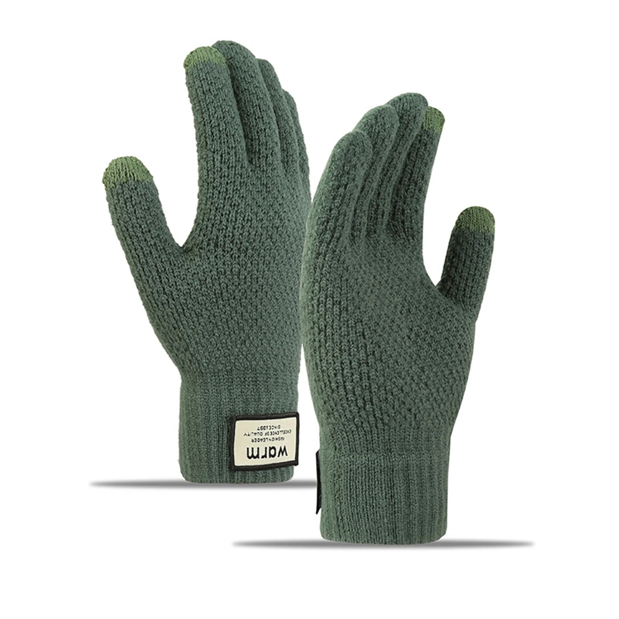 Customized Thick Winter Yarn Touch Screen Glove 5