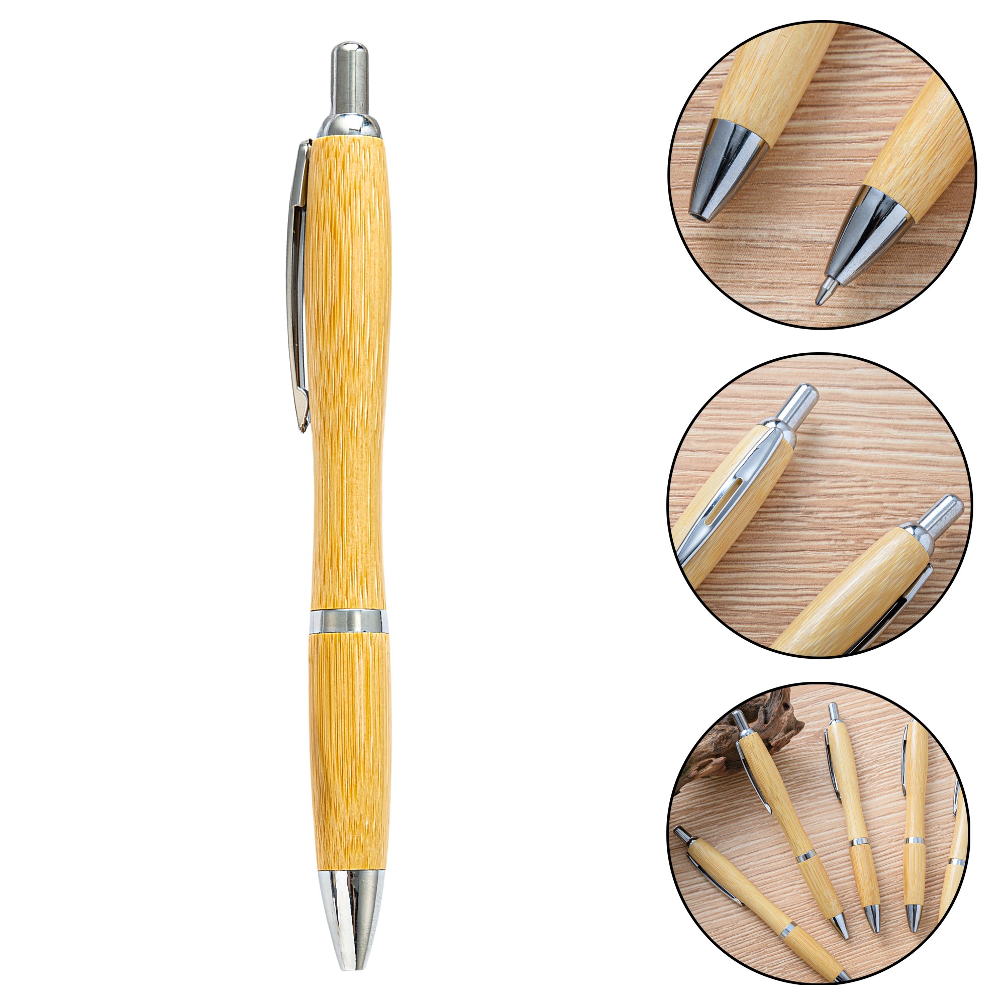 Bamboo Ballpoint Pen with Gourd Design - Creative Wooden Pen 3