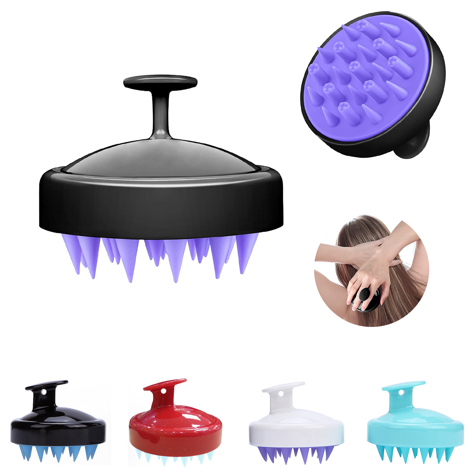 Soft Silicone Hair Shampoo Brush 3