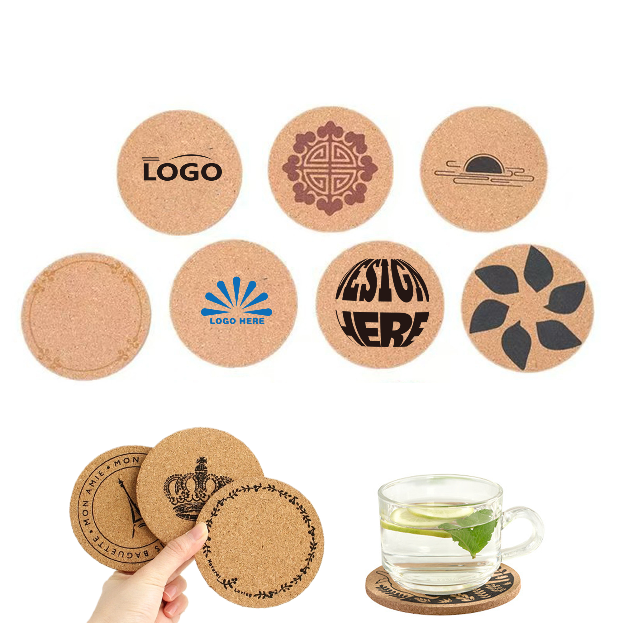 Coasters 3mm Thick - Reusable Absorbent Pads for Coffee Tables 1