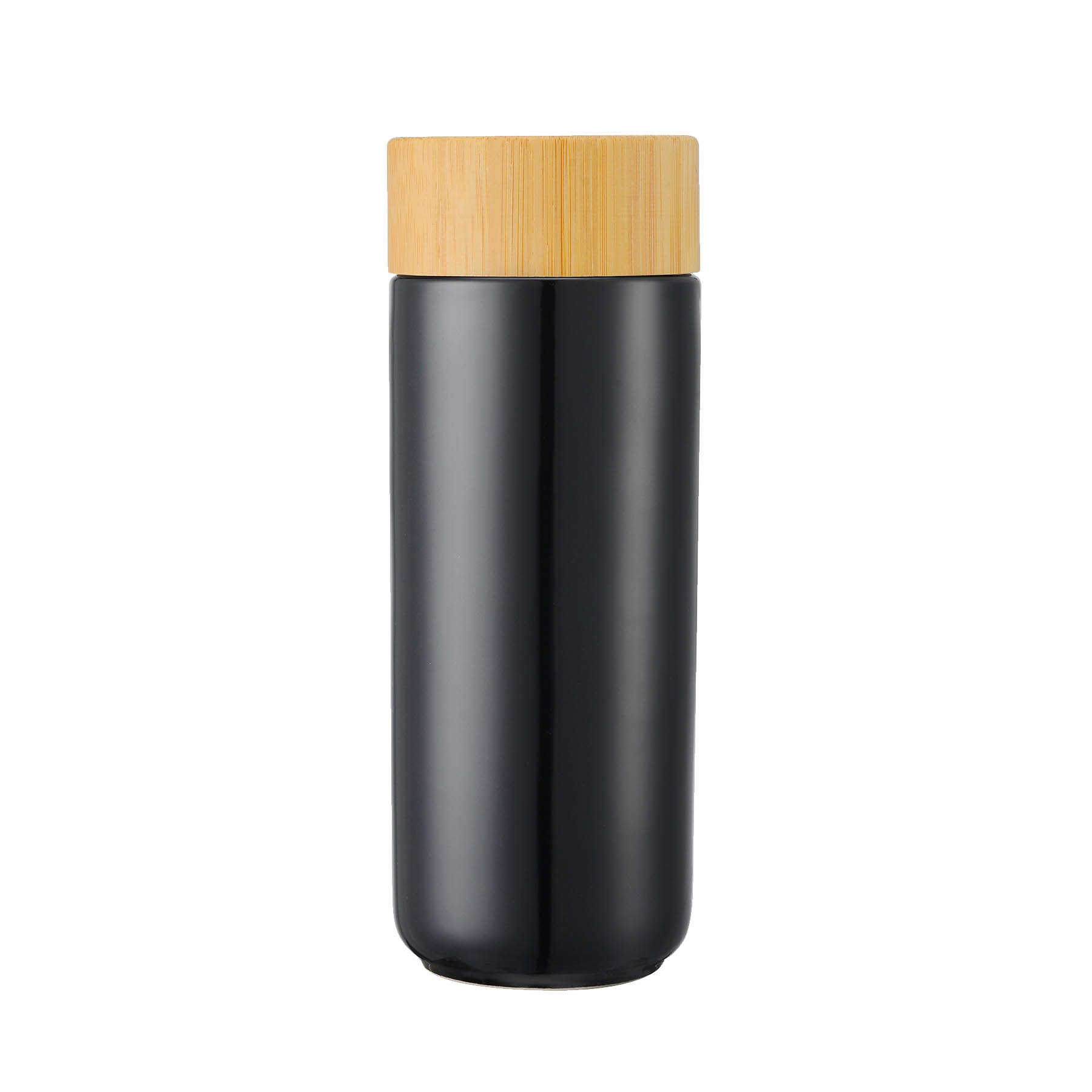 10 oz. Double Wall Ceramic Bottle w/Bamboo Lid 4