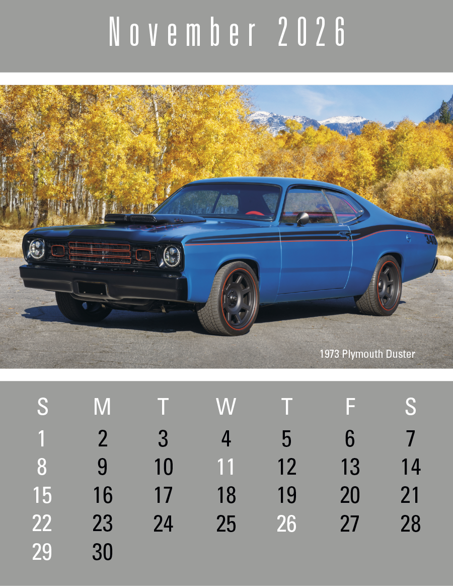 4C Press-N-Stick Header Cruisin’ Cars Calendar 13-Month