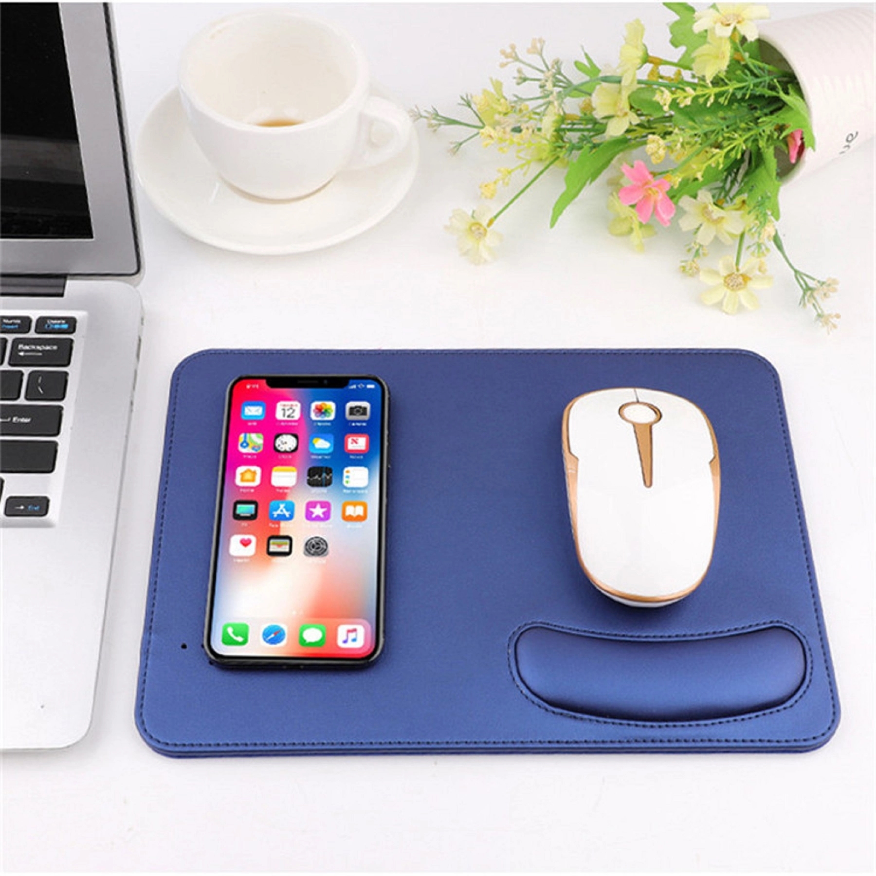 Wireless Charging Mouse Pad with Wrist Rest Support Mat 7
