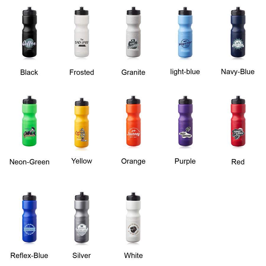 Push Cap Plastic Water Bottle 28 oz 2