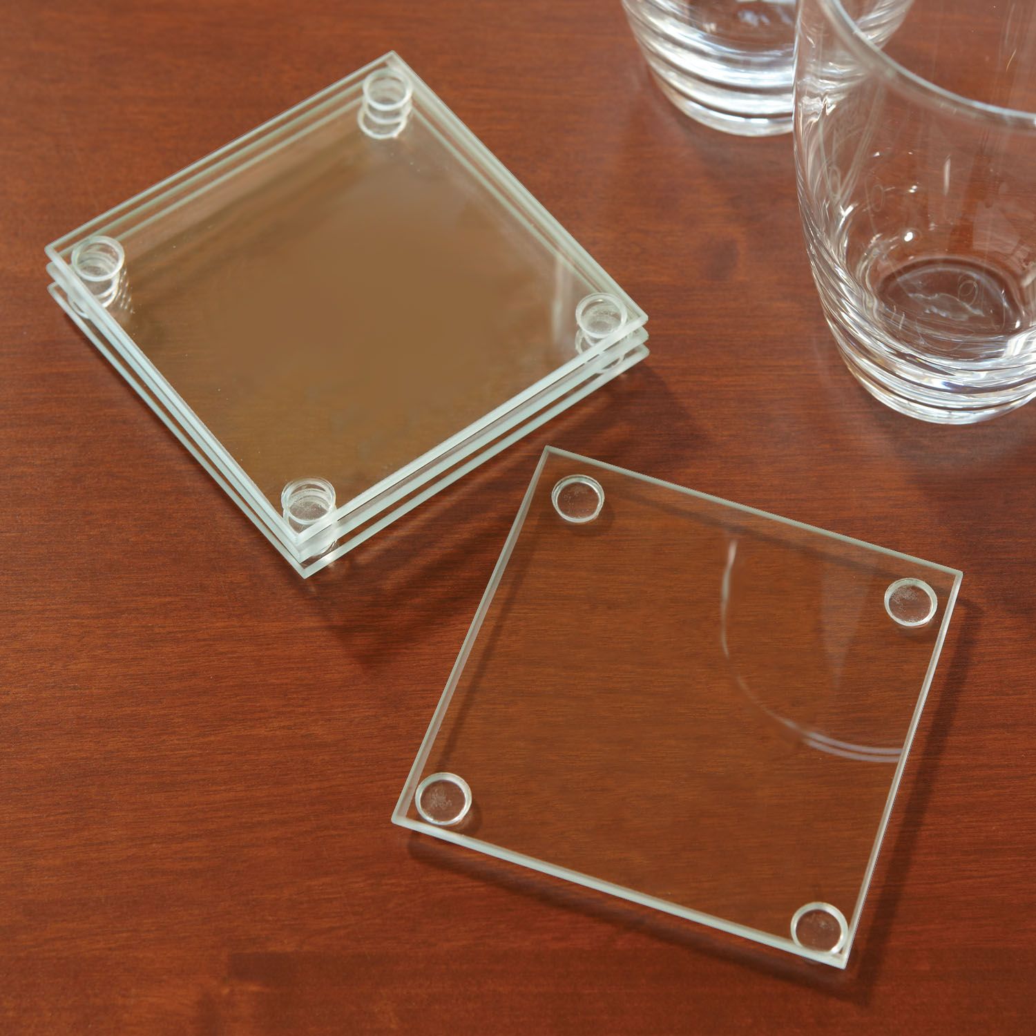 Economy Glass Coaster Set 2