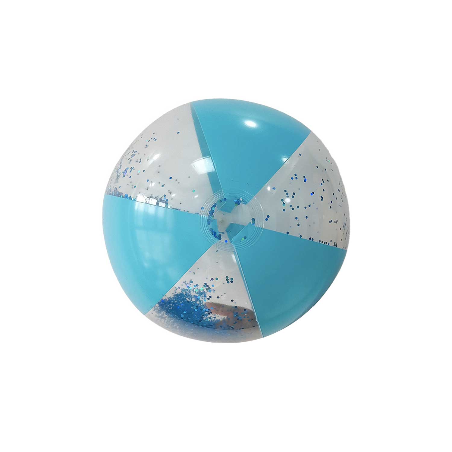 16/24in PVC Inflatable Beach Ball - Transparent Glitter Toy 12