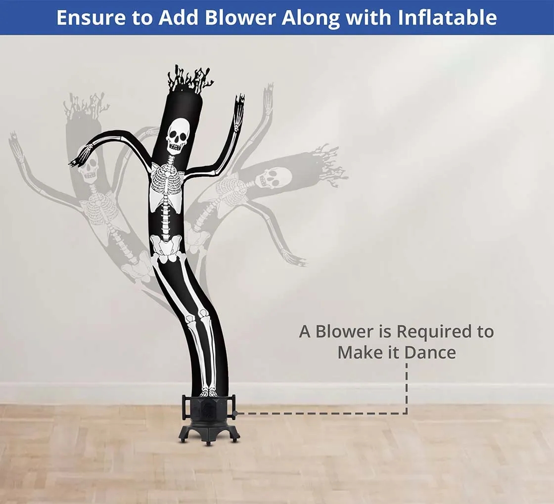 Halloween Skeleton Inflatable Tube Man with Blower 3