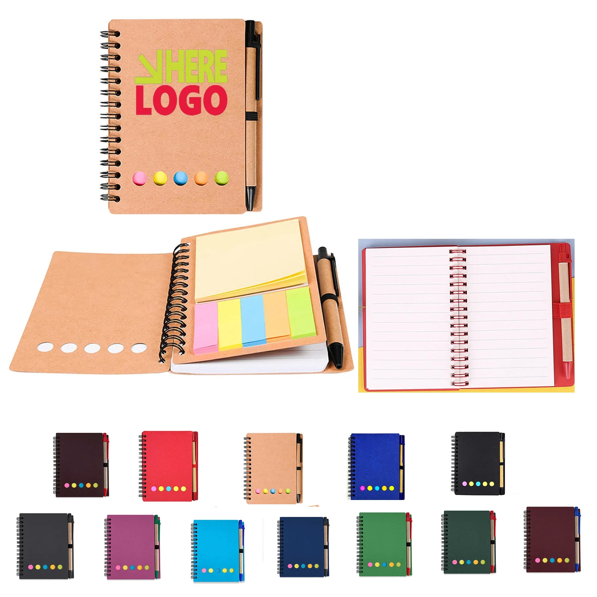 Positive Spiral Notebook Journal With Note 10