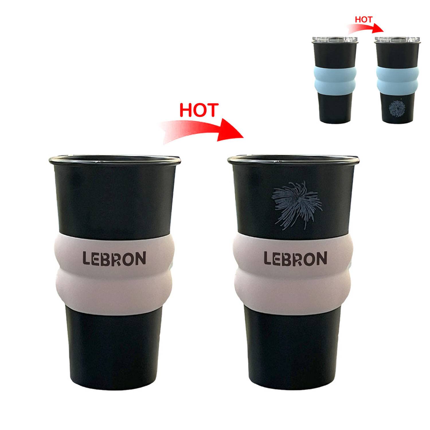 22oz Color-Changing Aluminum Cup with Silicone Sleeve
