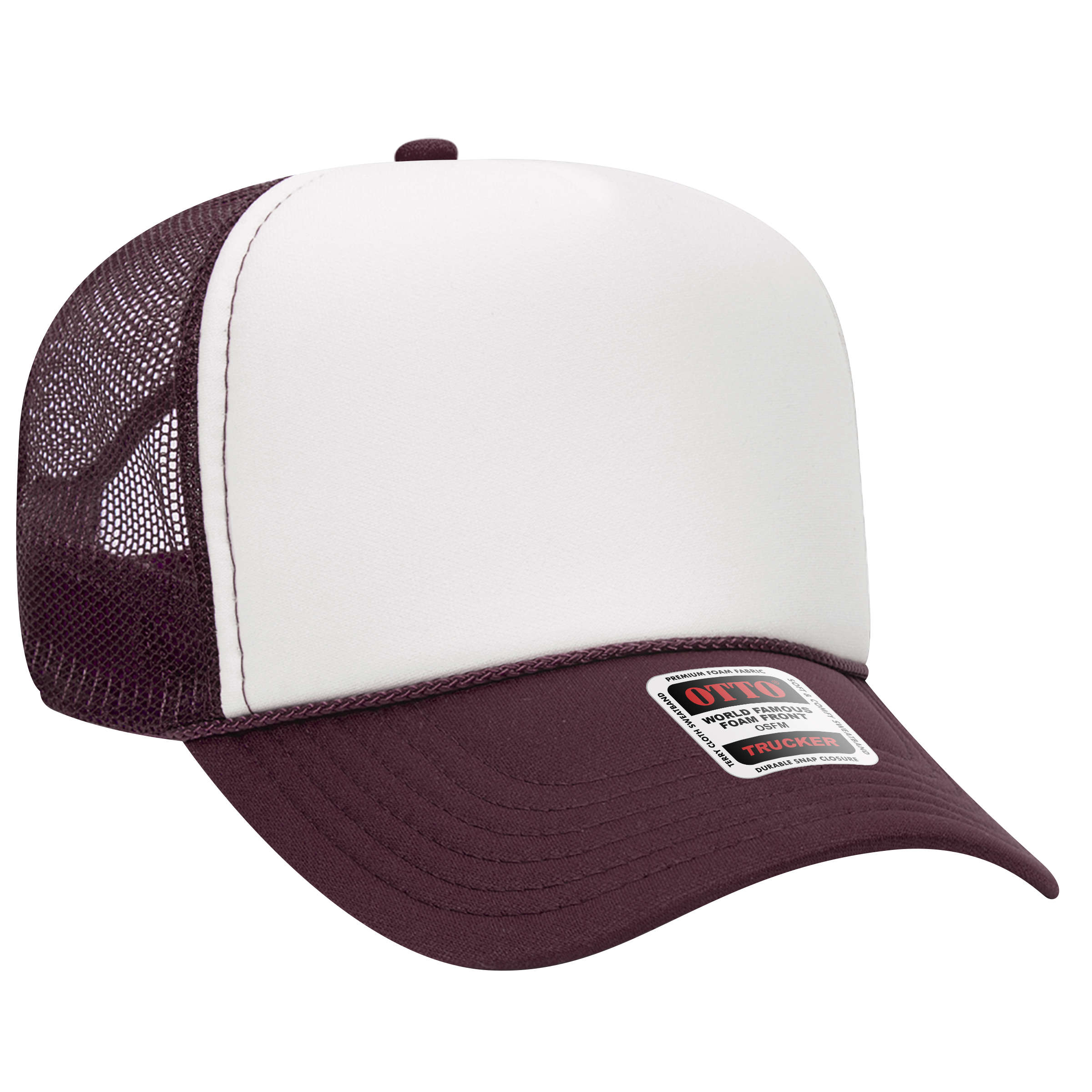 OTTO CAP® 5 Panel Mid Profile Mesh Back Trucker Hat 19