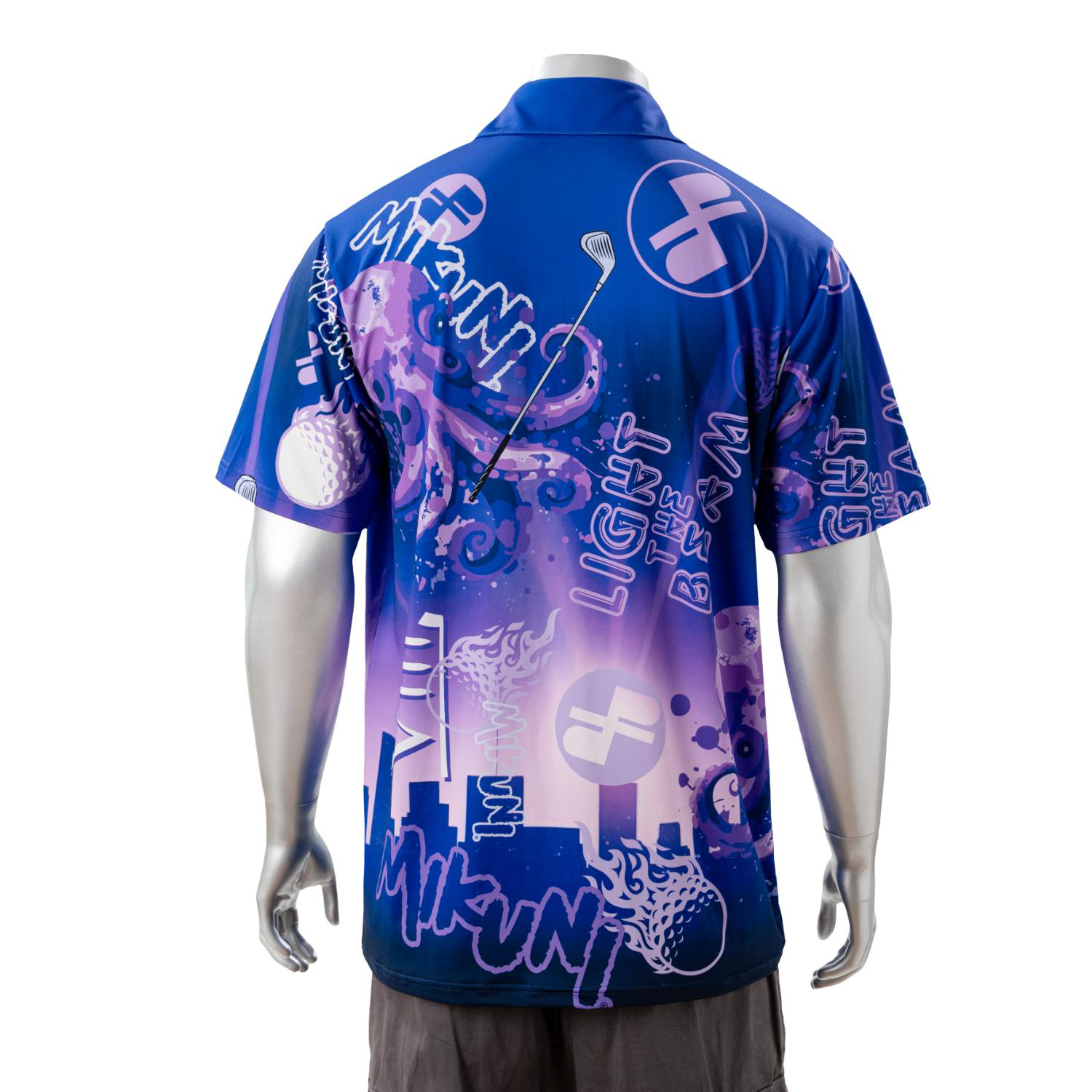 75D Milk Silk Fluorescent Digital Print Men's Polo - 5.3 oz 8