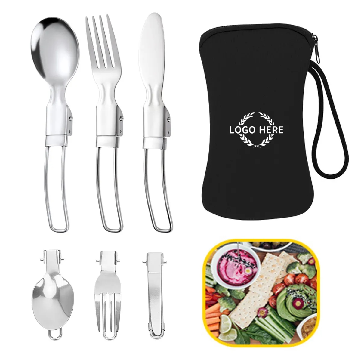 Portable Camping Cutlery Set 4