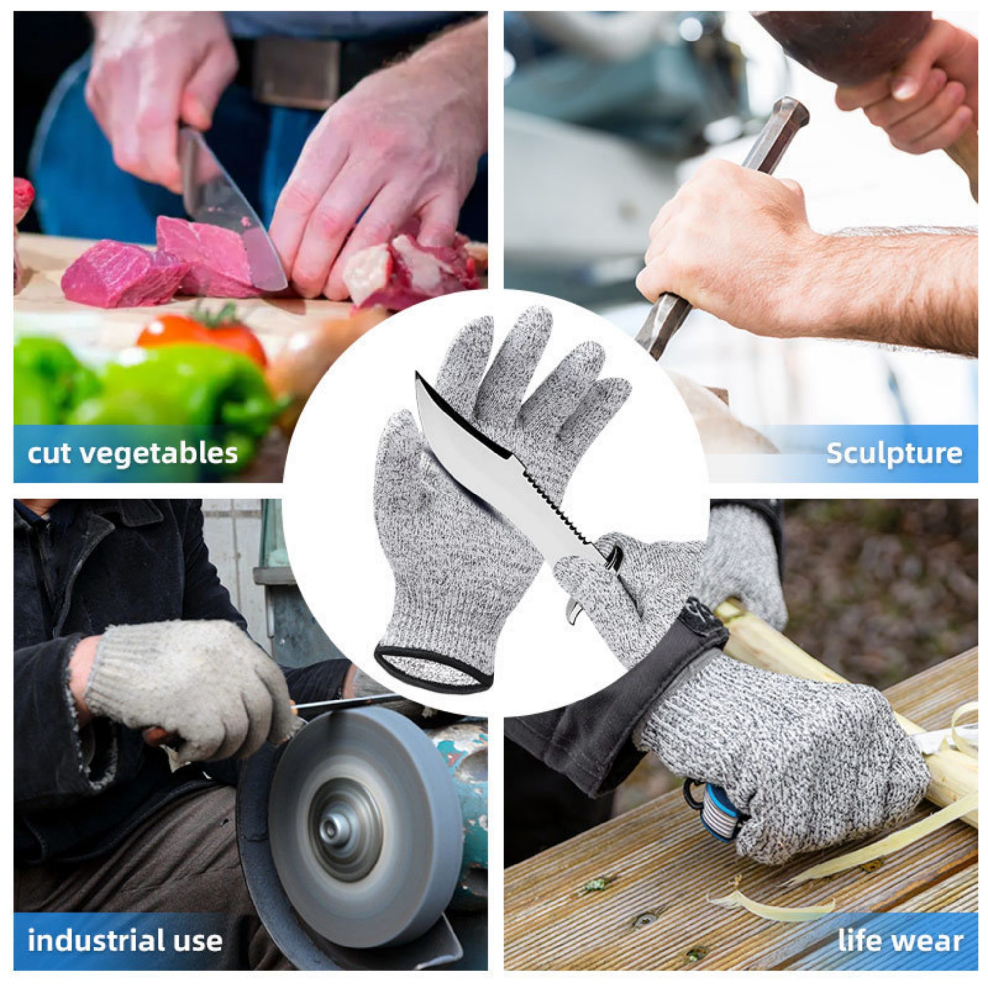 Level 5 Protection Premium Cut Resistant Gloves Food Grade 4