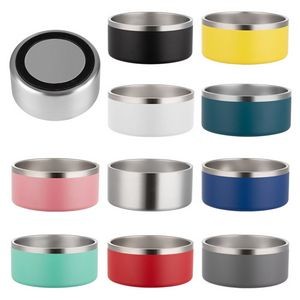 32oz Double Walls Steel Pet Food Bowl 5