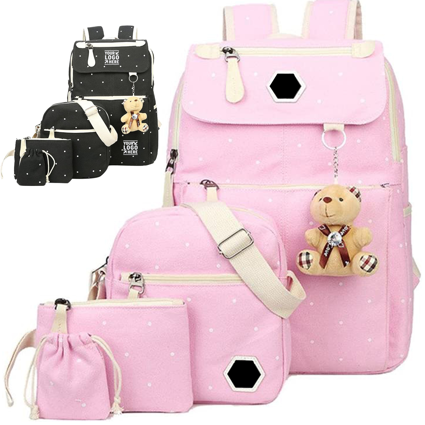 4 Pcs Dot Bags Set