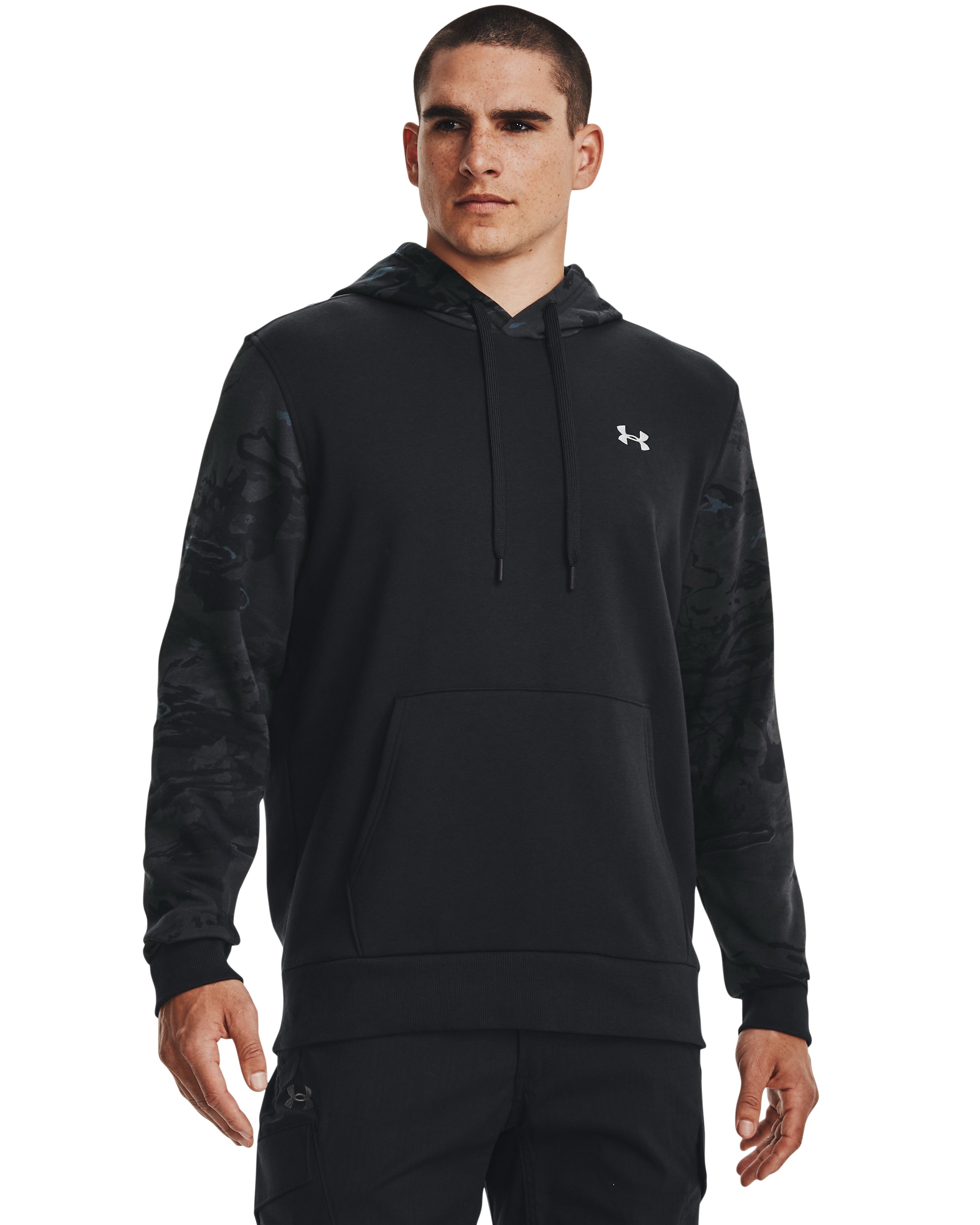 Men's UA Rival Fleece Blocked Hoodie, custom hoodie or sweatshirt with logo imprint 6