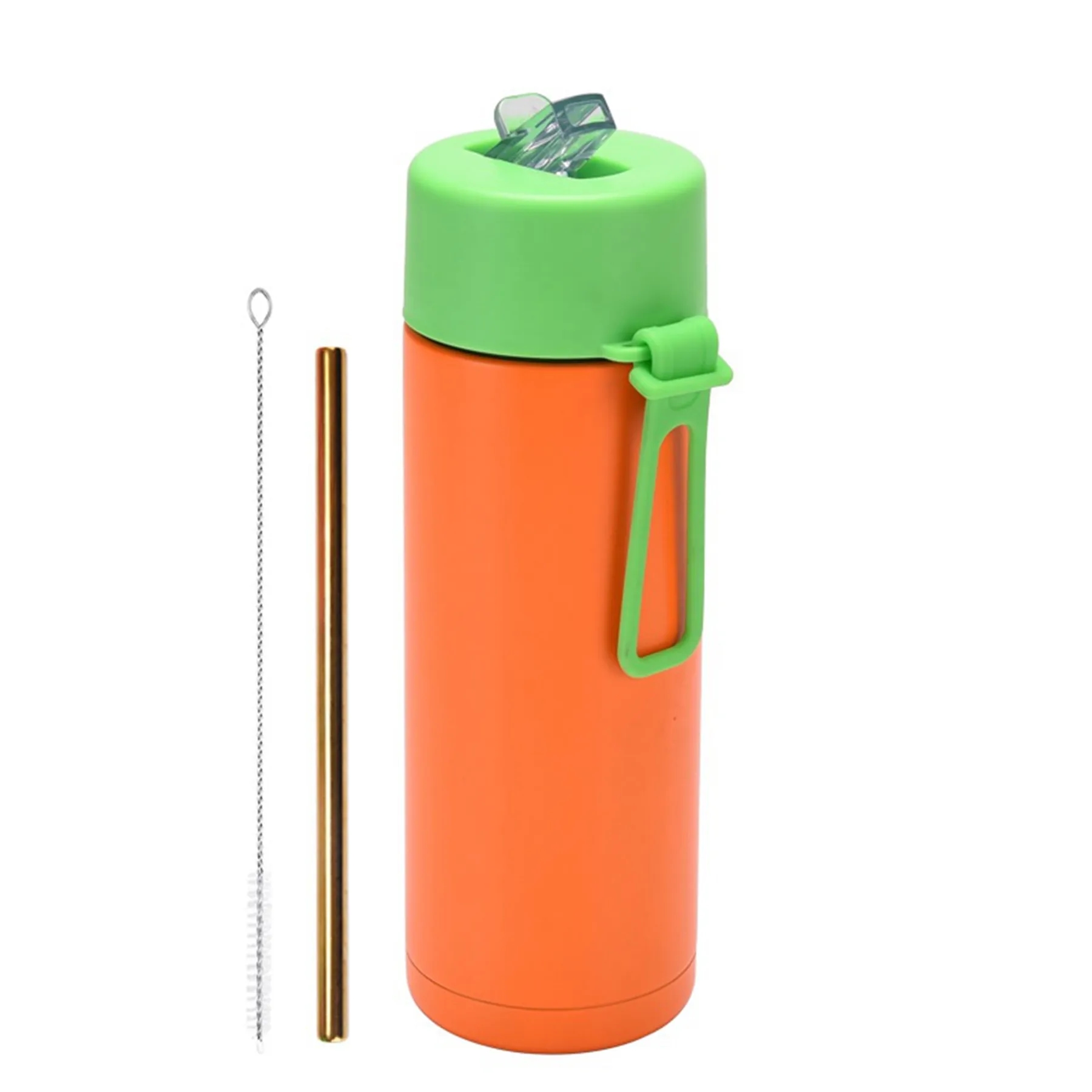 22 Oz. Stainless Steel Straw Cup with Silicone Strap 19