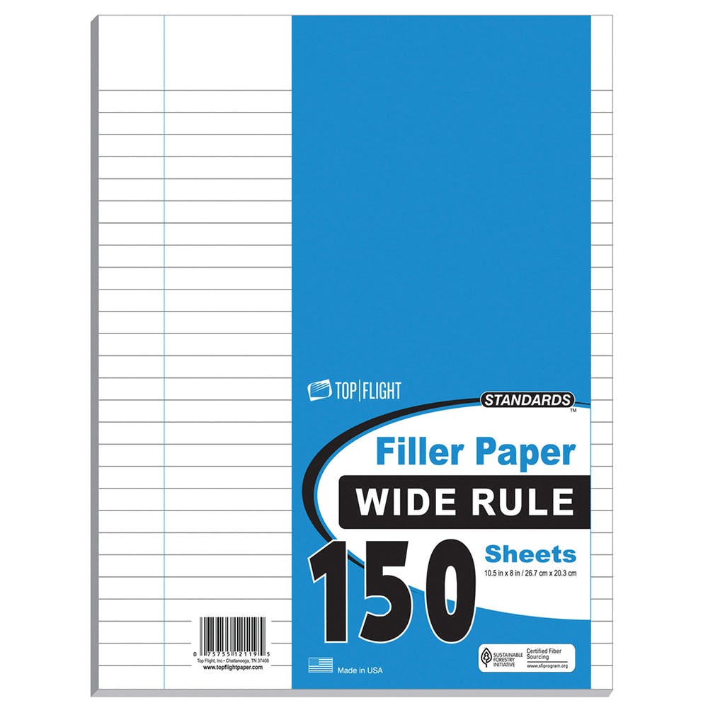 Filler Paper - Wide Ruled 150 Sheets 2