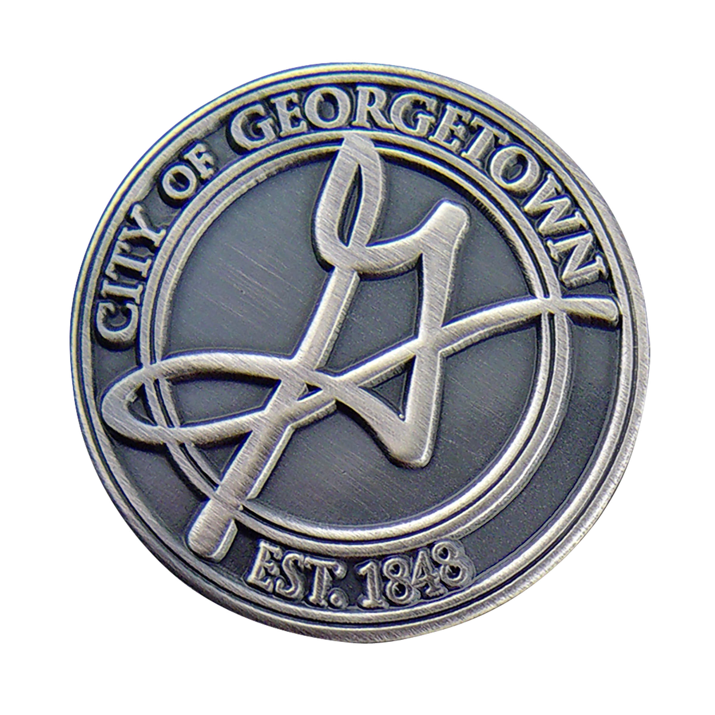 Custom Die Struck Antique Finish Lapel Pins 1-1/4" 6