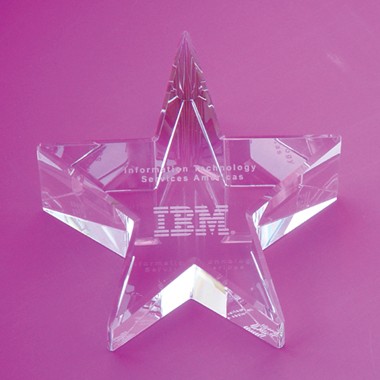 Optical Crystal-Slant Star Paperweight 2