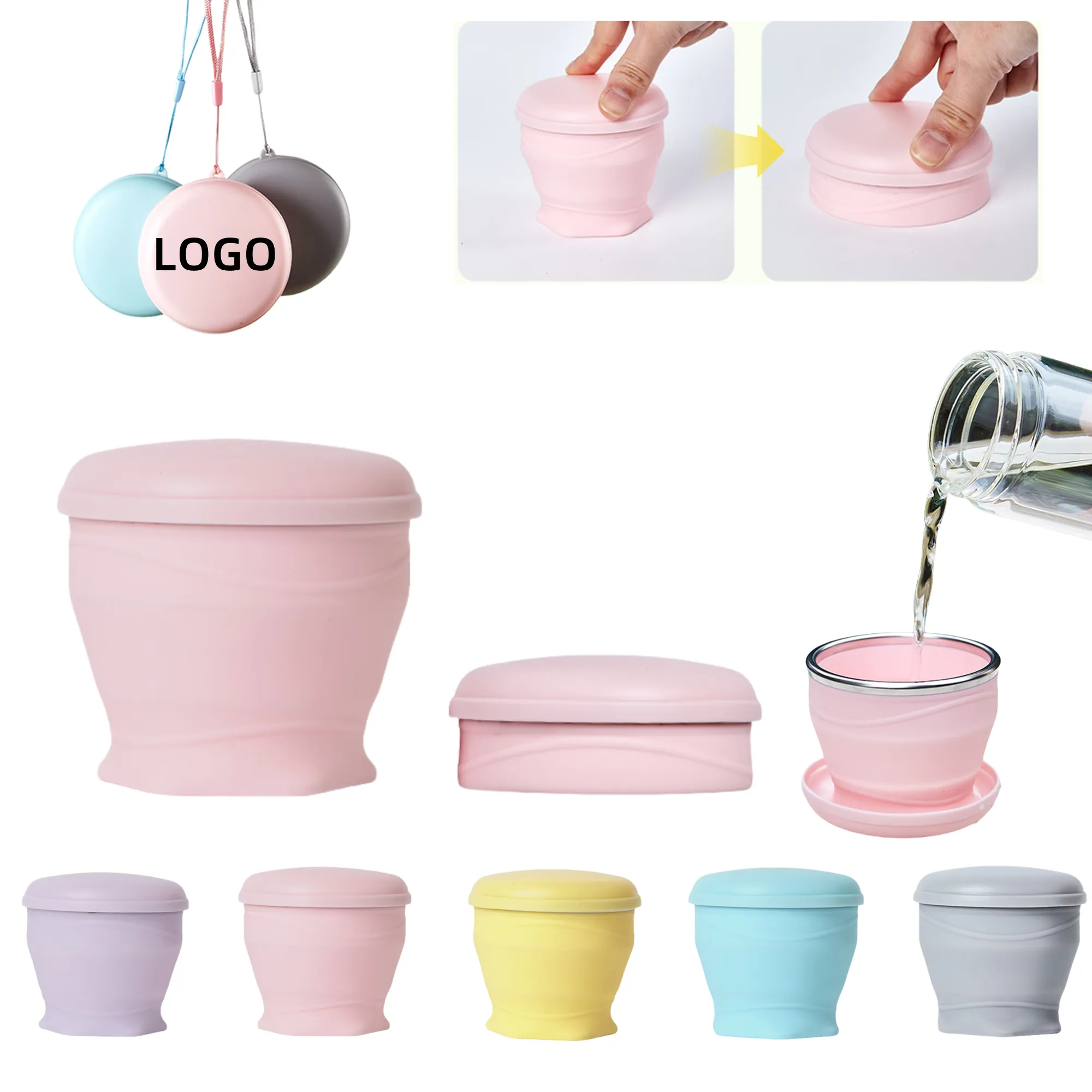 Premium Collapsible Silicone Cup Portable Travel Drinkware 5