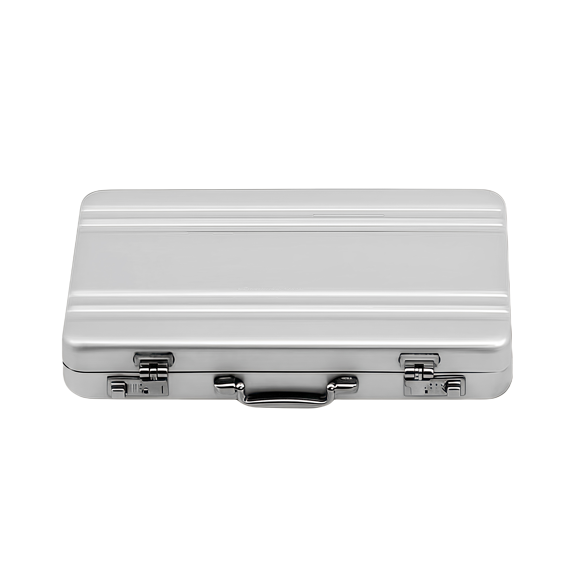 Mini Aluminum Password Lock Briefcase Style Business Card Holder - Compact 6