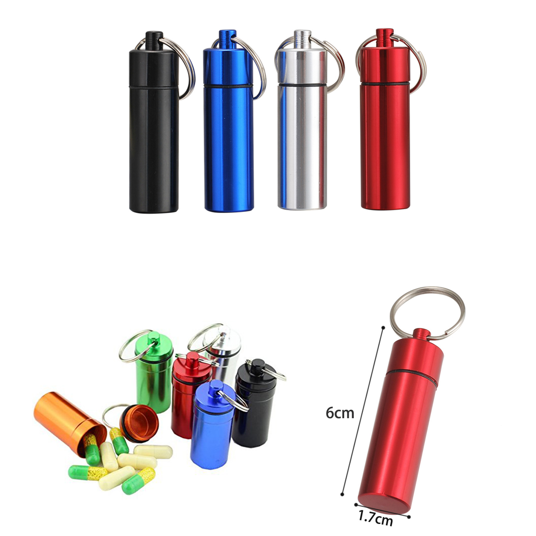 Mini Keychain Pill Holder 2