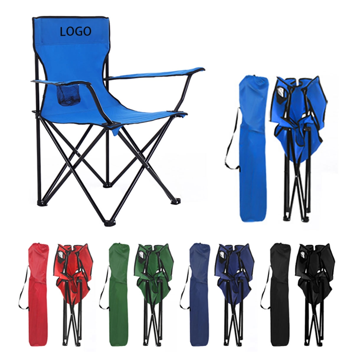 Portable Folding Chair With Arm Rest Cup Holder 2