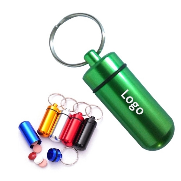 Aluminum Alloy Pill Storage Keychain 2