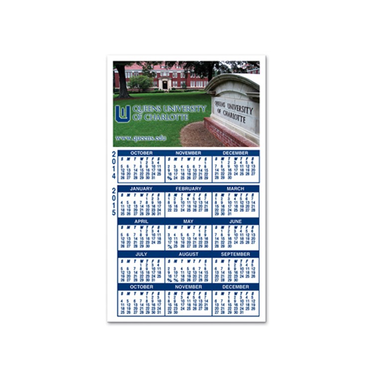 15 Month Calendar Rectangle Magnet - Full Color 3