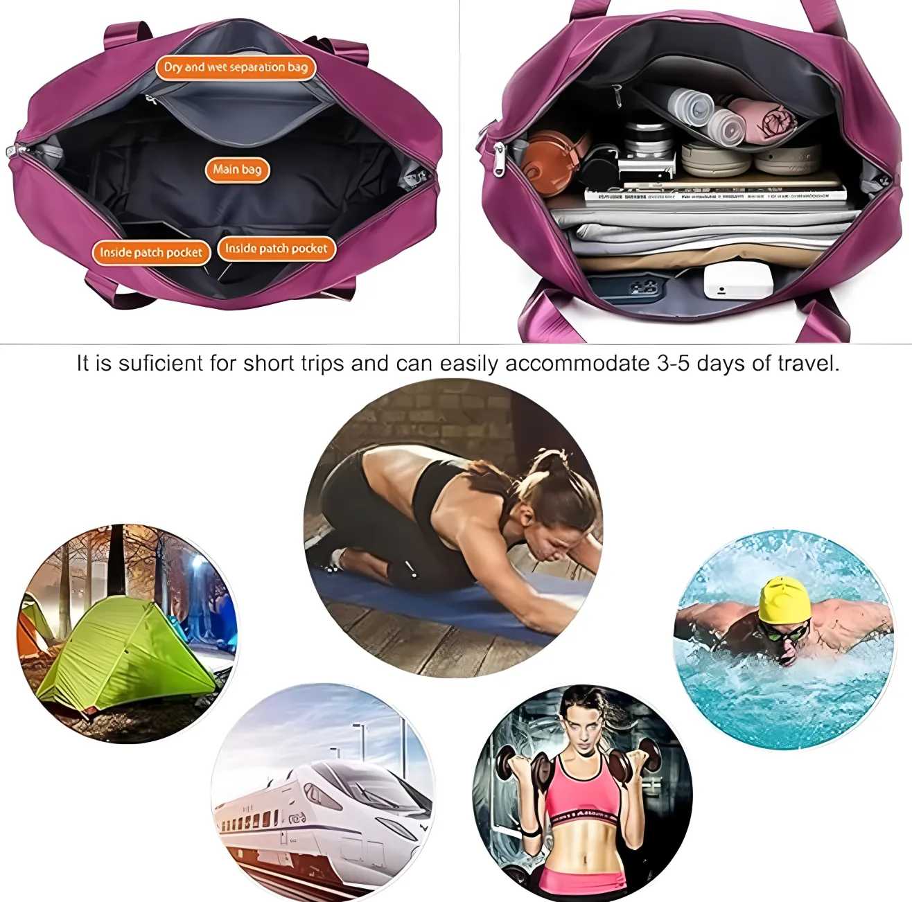 Foldable Waterproof Travel Duffel Bag 3