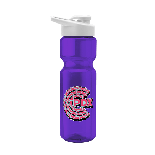 Blazer 28oz Transparent Bike Bottle w/Drink-thru Lid 2766