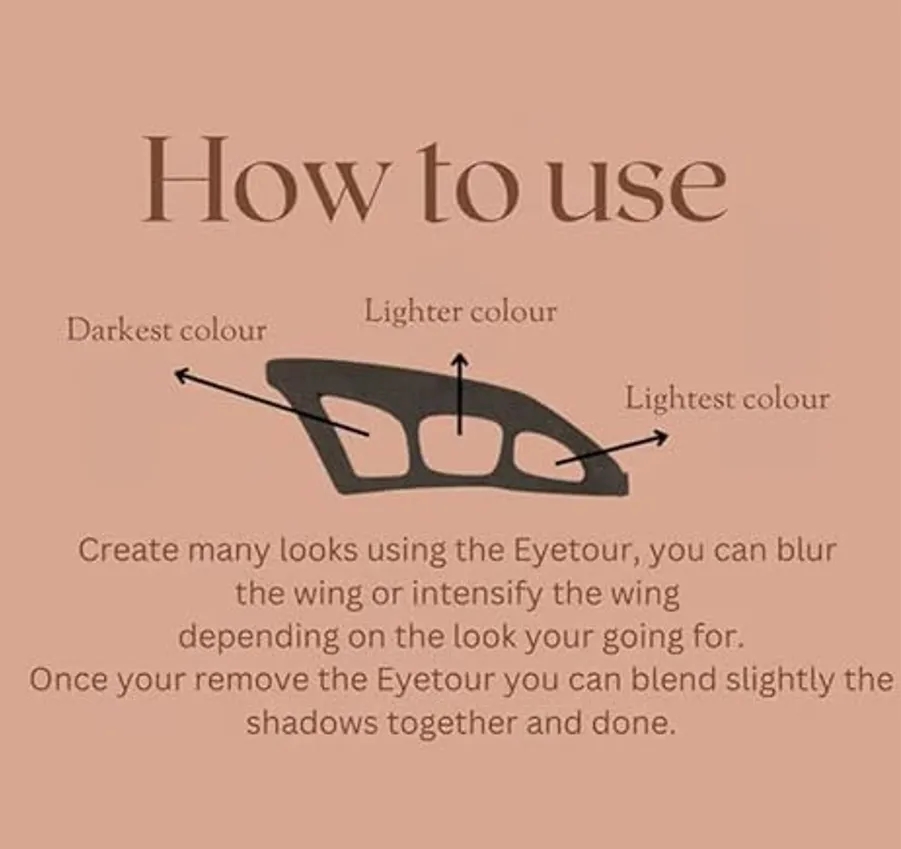 Reusable Smokey Eye Makeup Stencil Quick Blend Tool for Bridal Party Looks 3