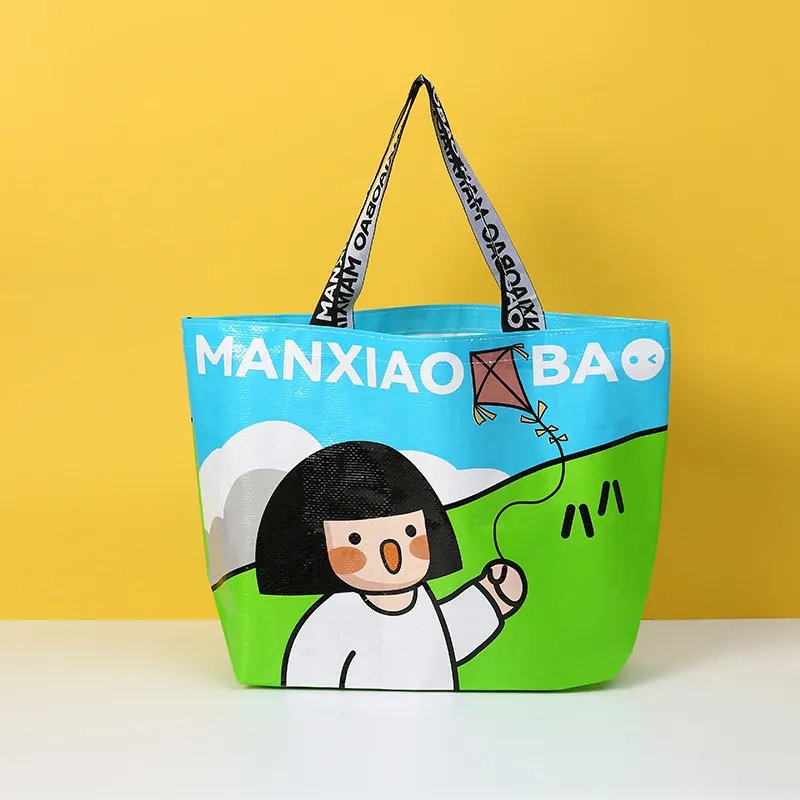 12.60" PP-Woven Shopper Gusset Tote Bag 3