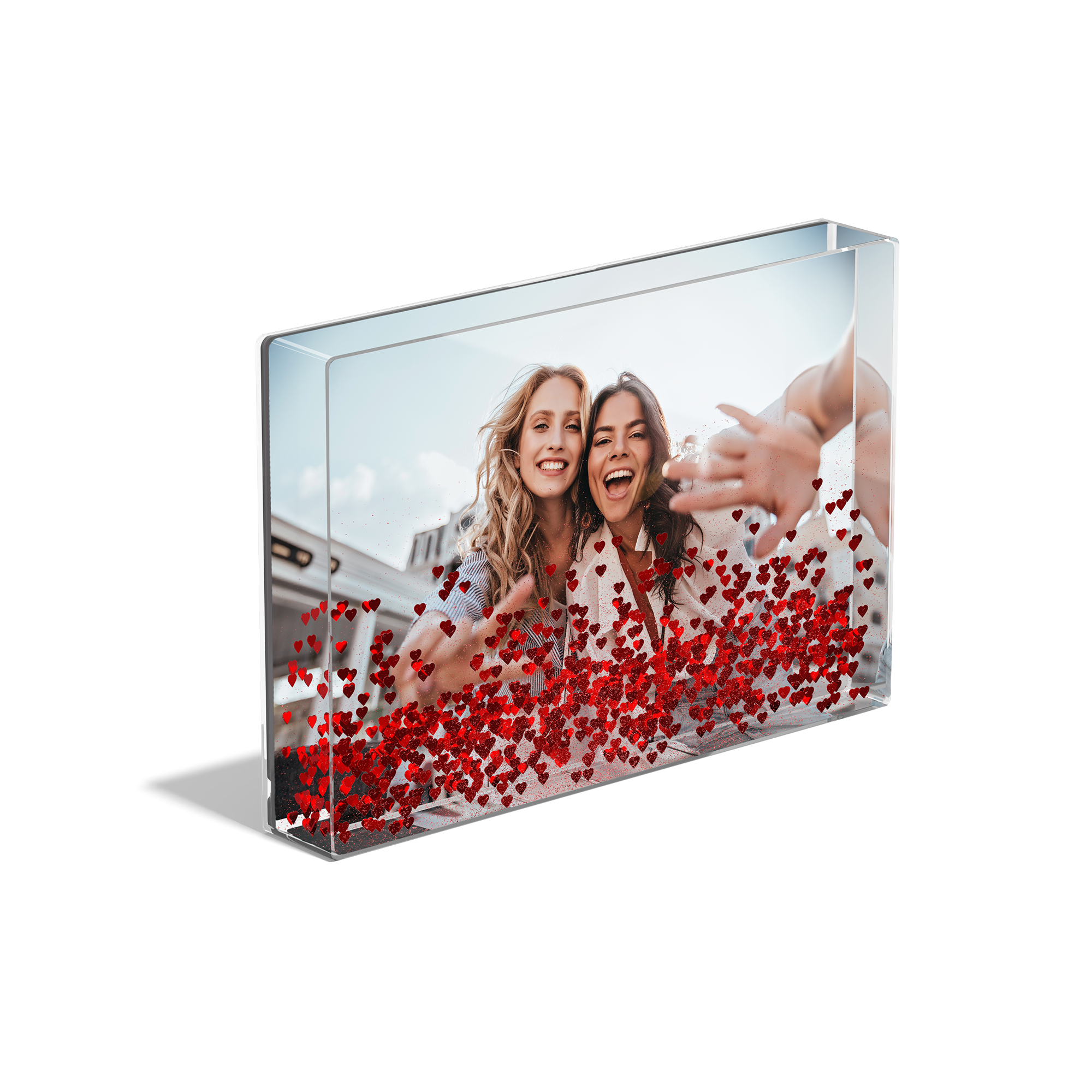 Personalized Glitter Photo Frames - 4x6 Acrylic Displays for Desk, Holiday & Gifting 1