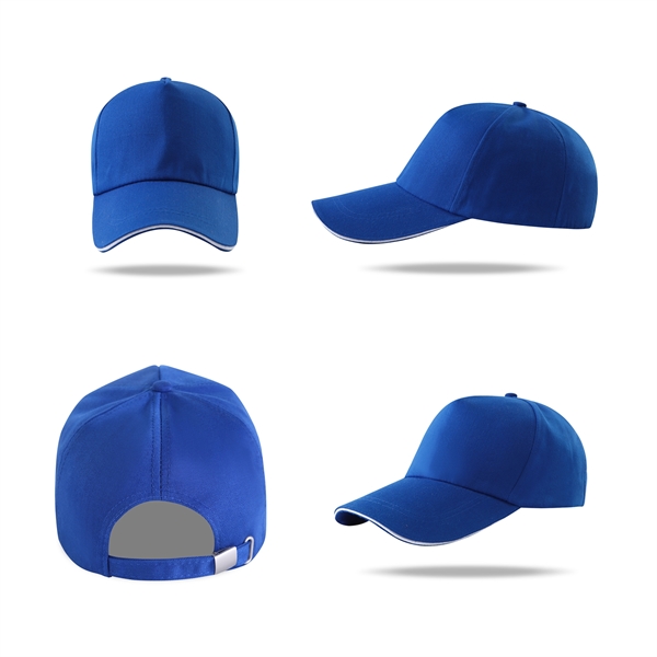 Stock Poly Cotton 5 Panel Cap, Double Buckle Back Fastener 10