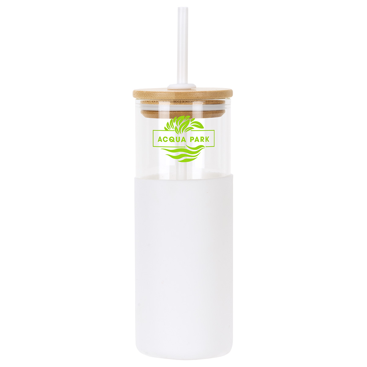Stirling 18 oz Glass Tumbler with Silicone Sleeve & PP Straw 45