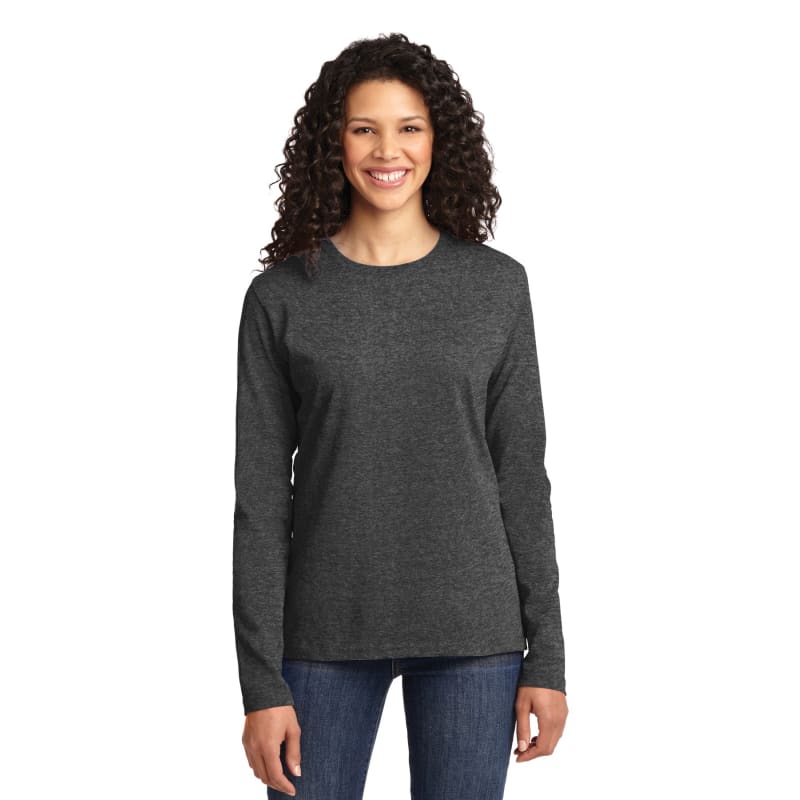 Port & Company Women's Long Sleeve Core Cotton Tee. 63