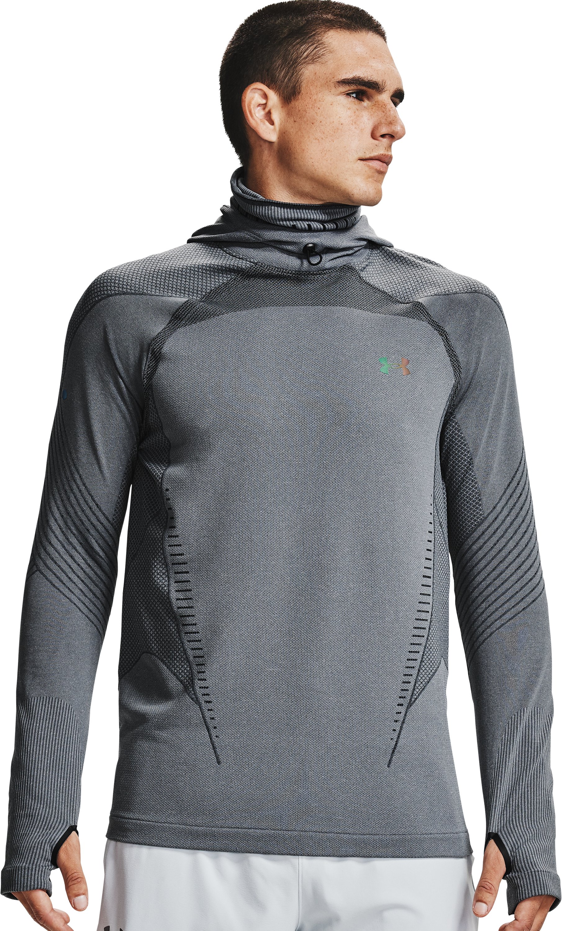 Men's UA RUSH ColdGear Seamless Hoodie, custom hoodie or sweatshirt with logo imprint 3