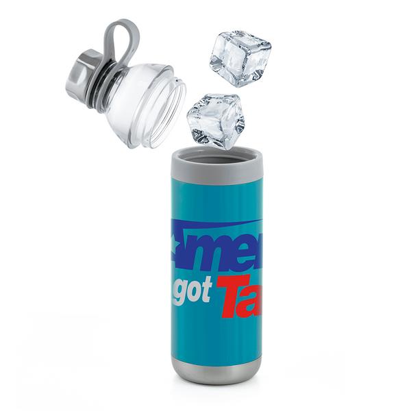 Dual Opening Stainless Steel Water Bottle - 20 Oz., custom water bottle with logo imprint 12