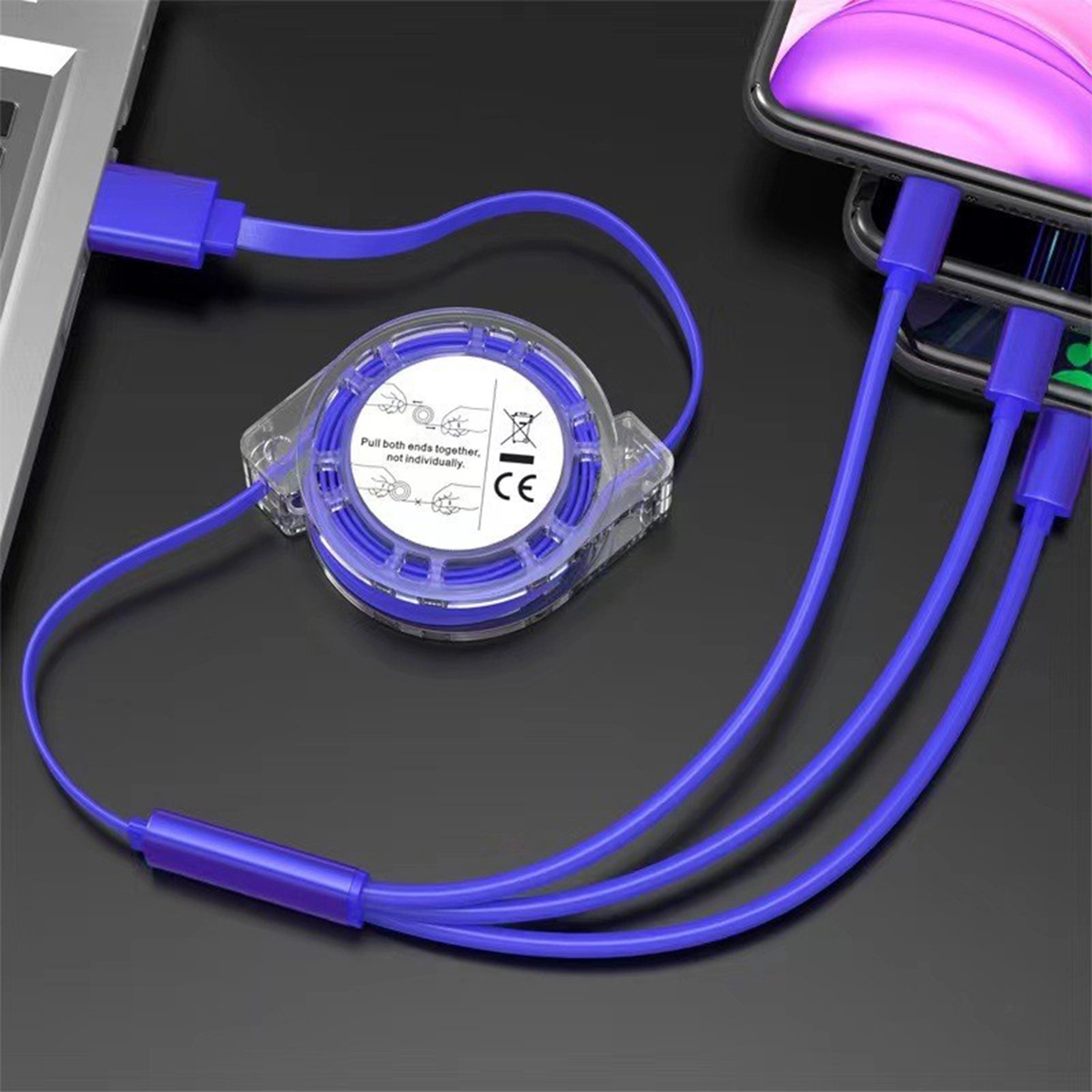 Retractable 3 in 1 Multiple USB Charging Cable 4
