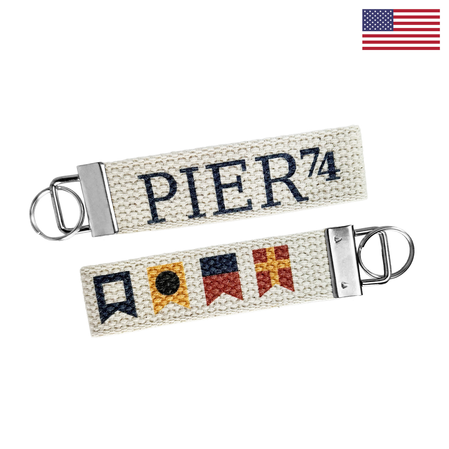 5" Full Color Cotton Key Strap w/ Nickel-Plated Hardware