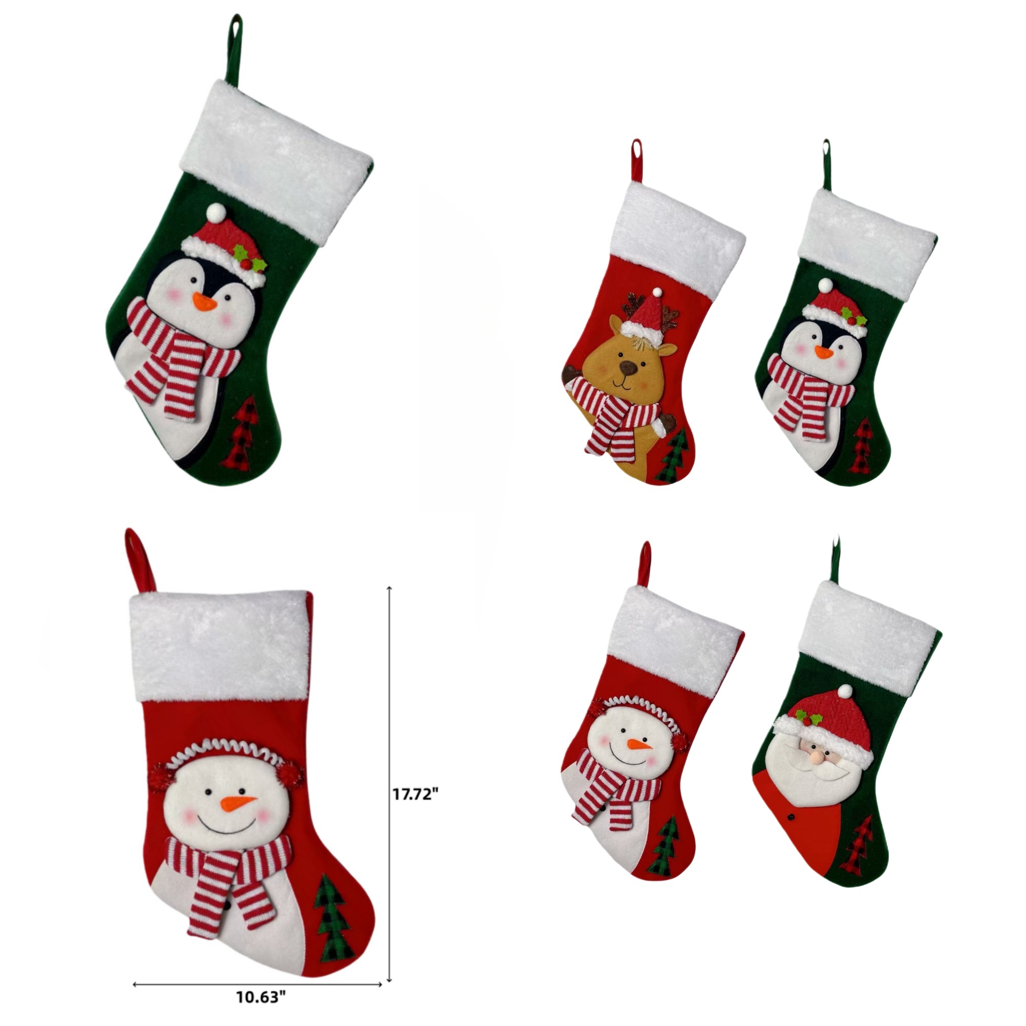 Durable Plush Christmas Stockings 2