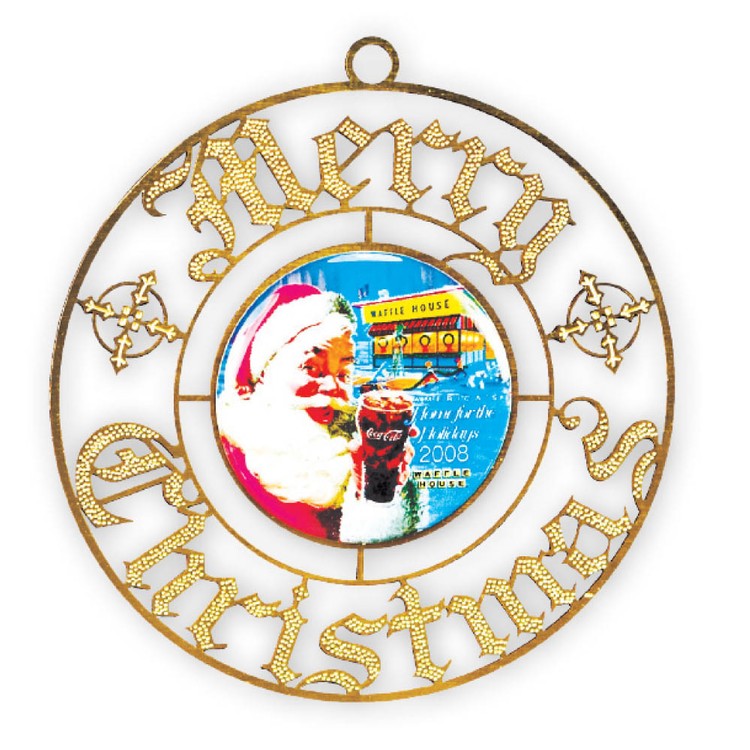 Vibraprint® Merry Christmas Holiday Ornament