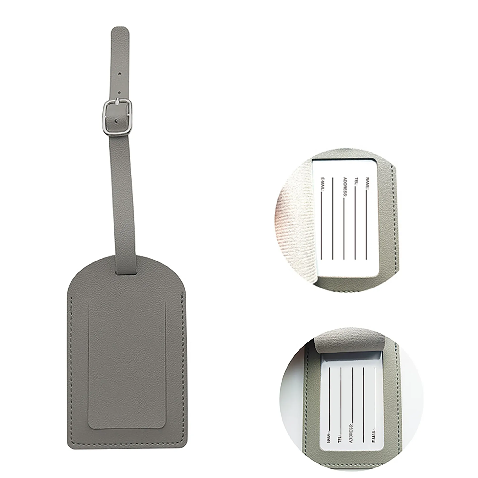 Costum Soft PU Leather Luggage Tag 13