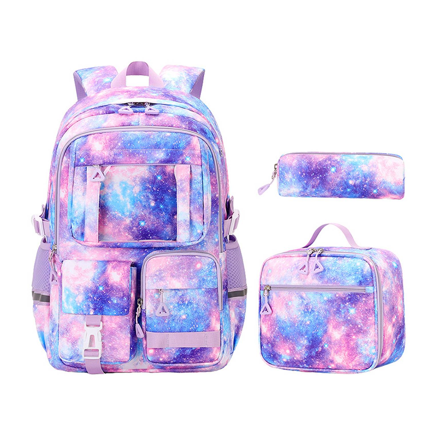 3Pcs Kids Waterproof Oxford Backpack w/Lunch Bag Pencil Case 9